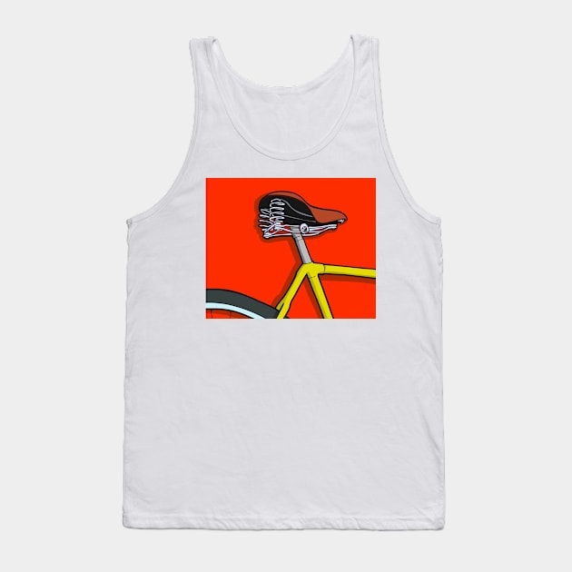 Vintage Bicycle Cartoon Style Tank Top by thelazypigeon